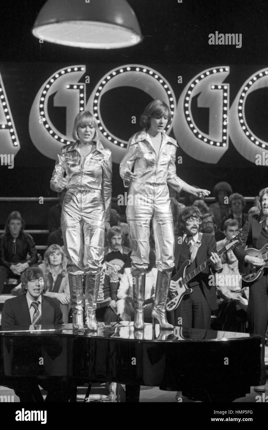 Hits un gogo, Musikshow, Deutschland 1976, Regie : Sigmar Börner, Stargast Mädchenband : 'Enseigner' Banque D'Images