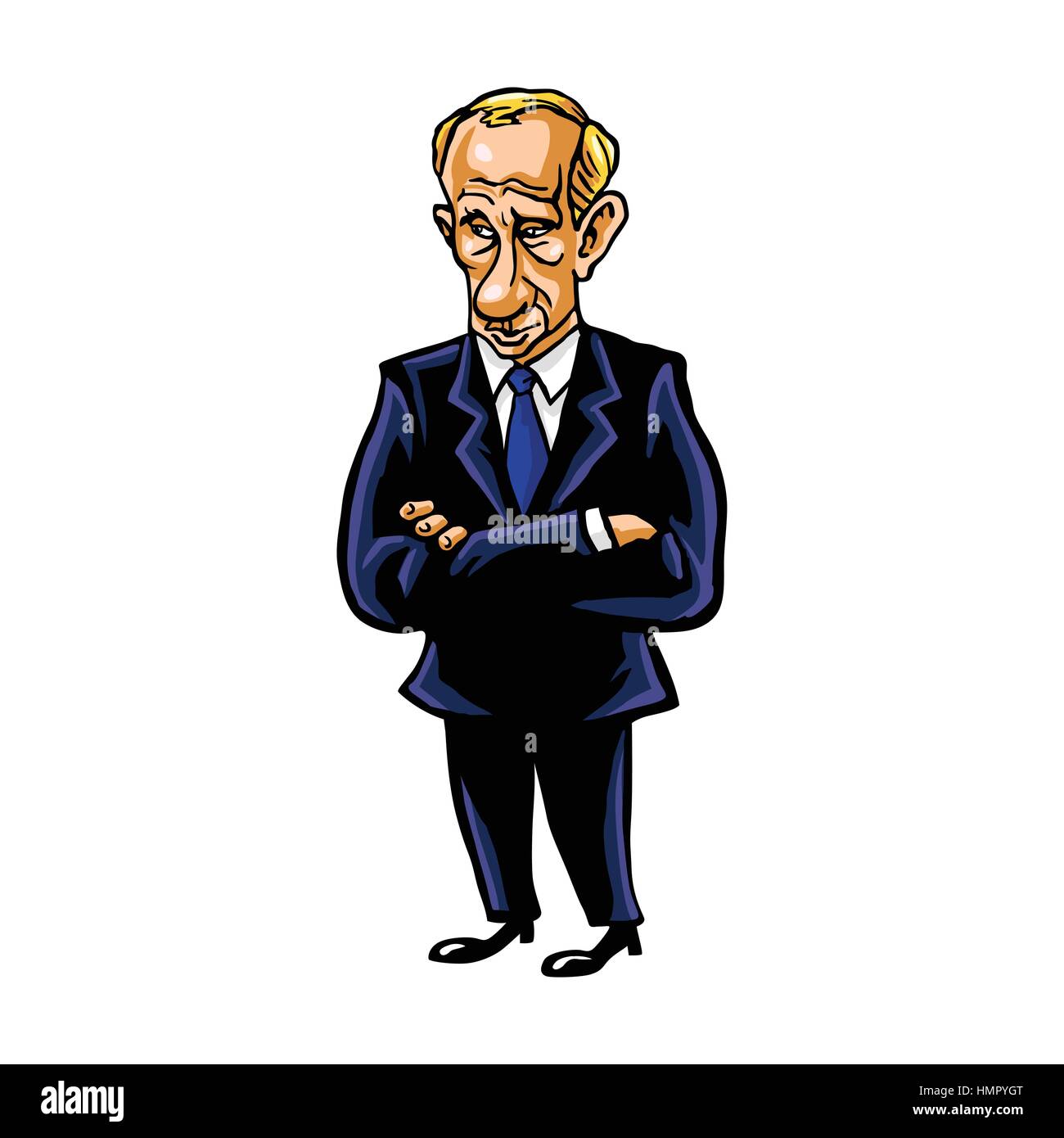 Vladimir Poutine Caricature Caricature Portrait Illustration vectorielle Illustration de Vecteur