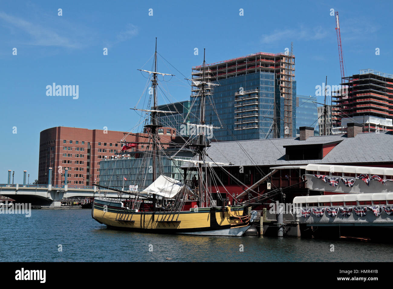 Site de la Boston Tea Party, le port de Boston, Boston, Massachusetts, United States. Banque D'Images