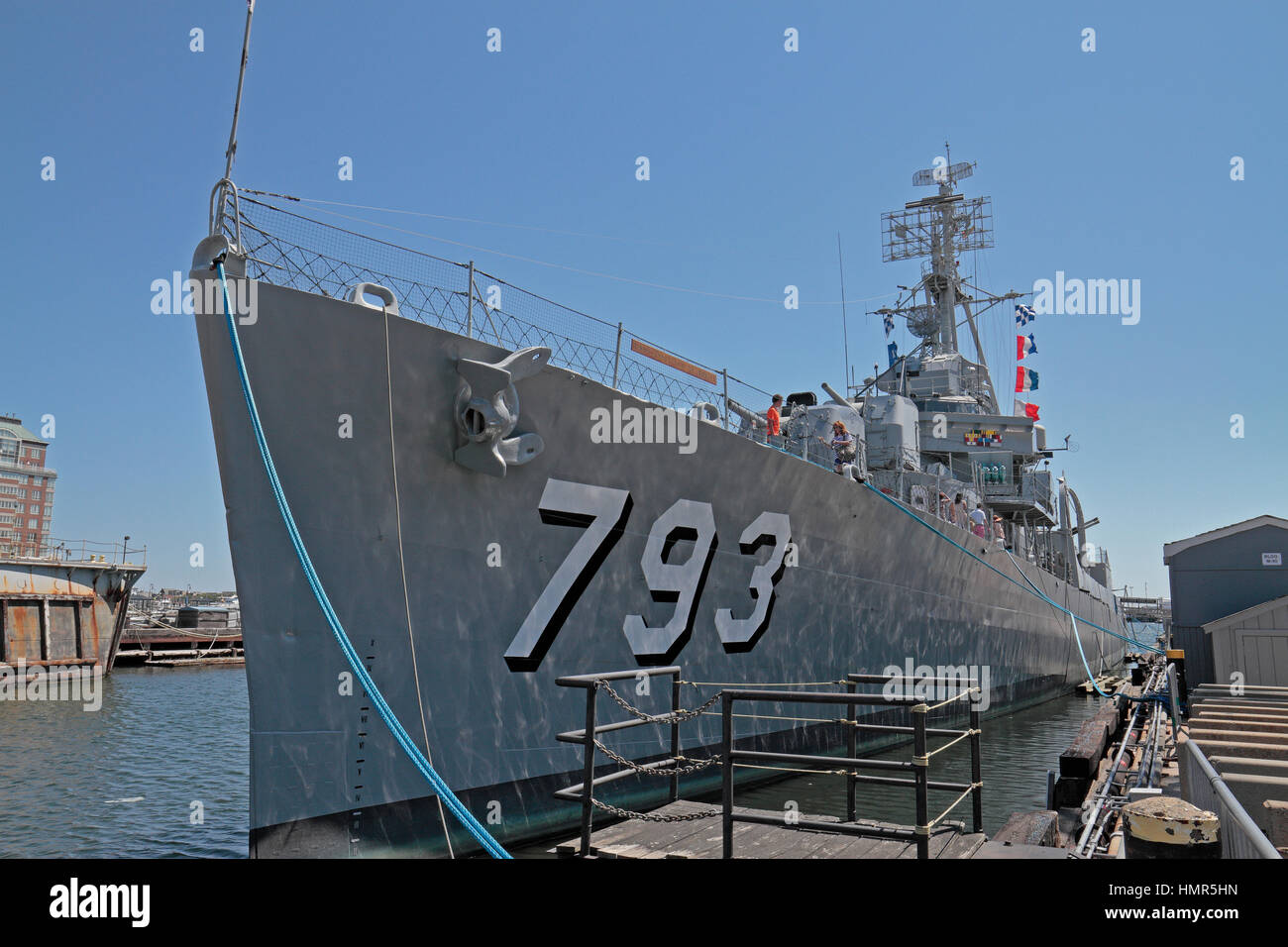 USS Cassin Young, Boston National Historical Park, Charlestown Navy Yard, Boston, Massachusetts, United States. Banque D'Images
