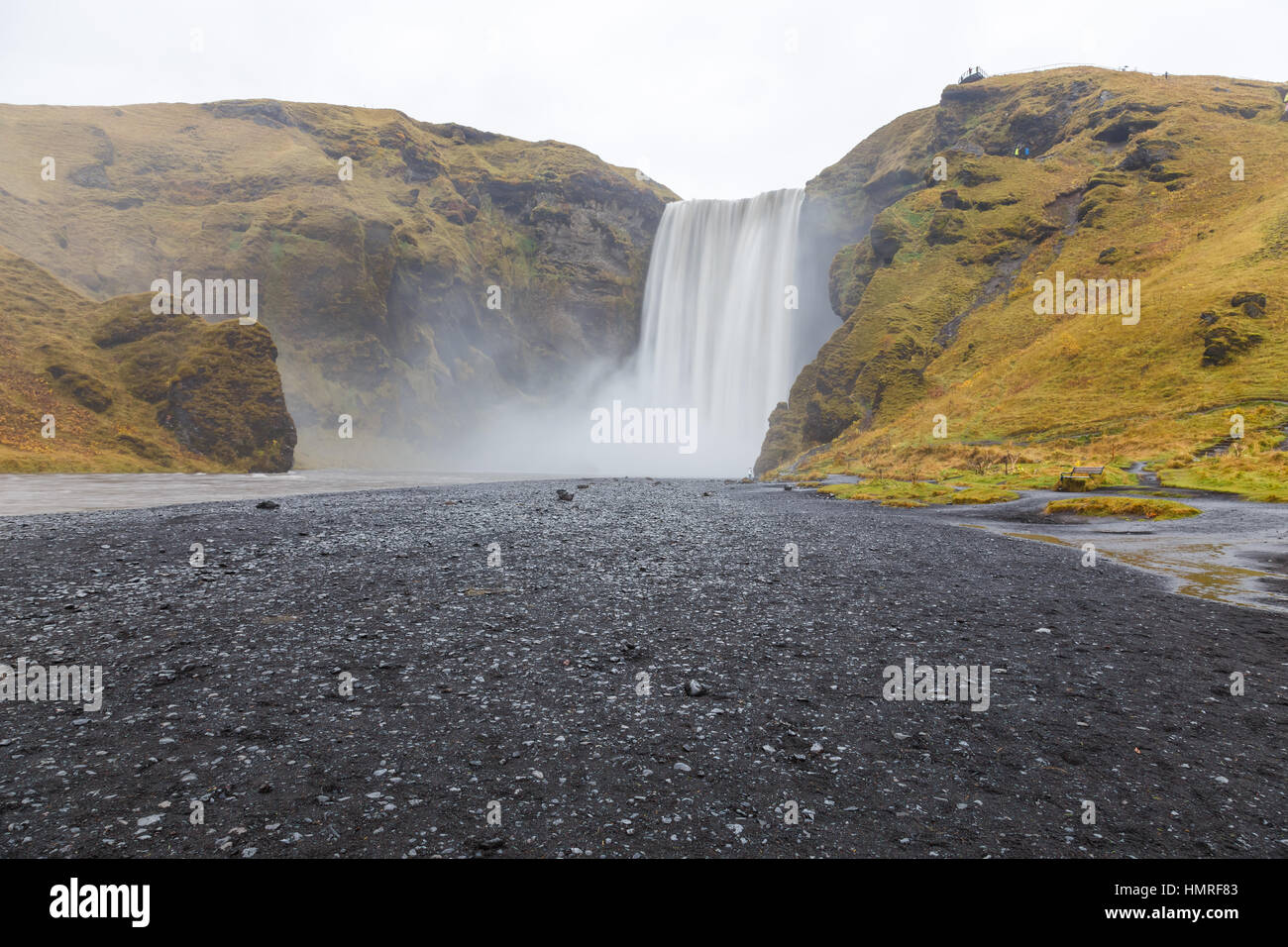 Cascade Skógafoss, Skogafoss en Islande Banque D'Images