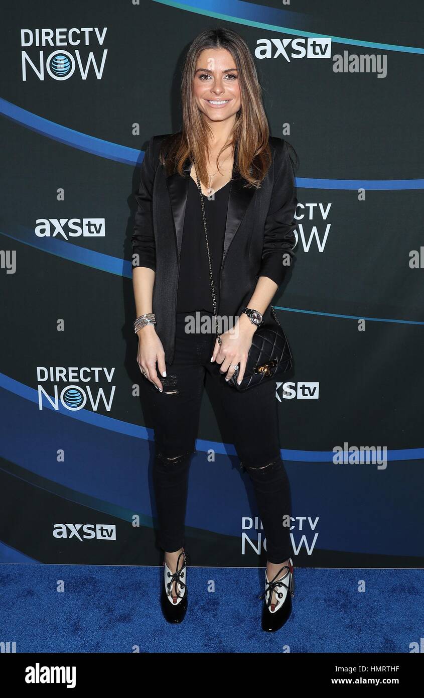 Houston, TX, USA. Feb, 2017 4. Maria Menounos aux arrivées pour DIRECTV MAINTENANT Super Saturday Night Party du Super Bowl, le Club nomades, Houston, TX, le 4 février 2017. Credit : MORA/Everett Collection/Alamy Live News Banque D'Images