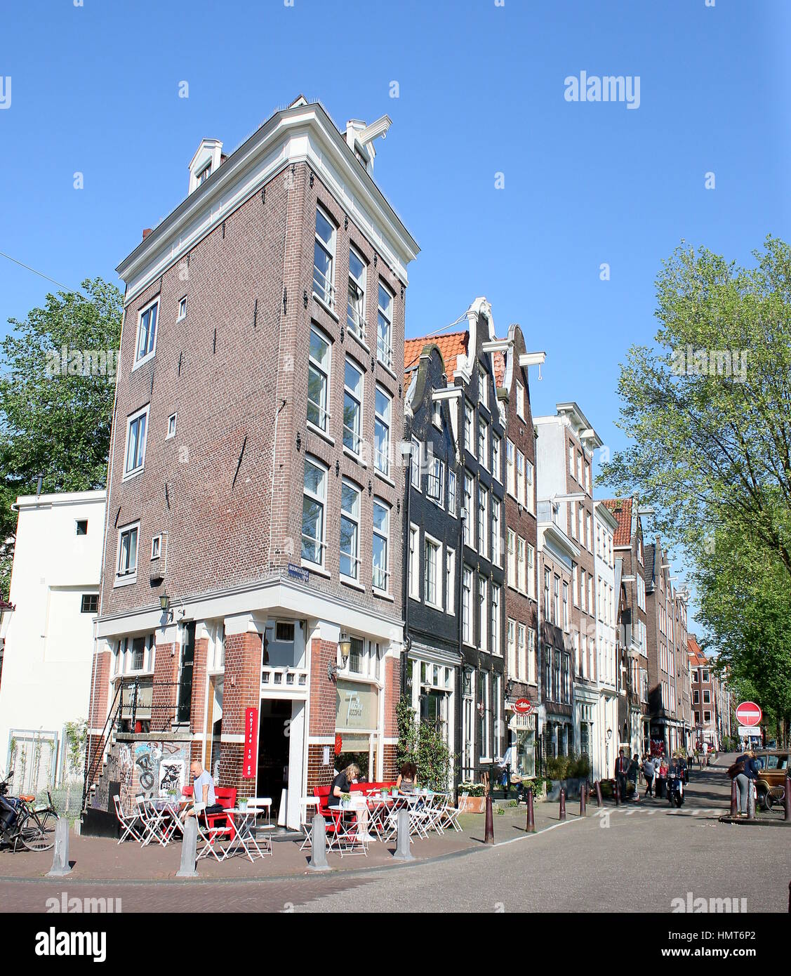 Tazzina restaurant & bar à Brouwersgracht & Willemstraat, quartier du Jordaan, Amsterdam, Pays-Bas Banque D'Images