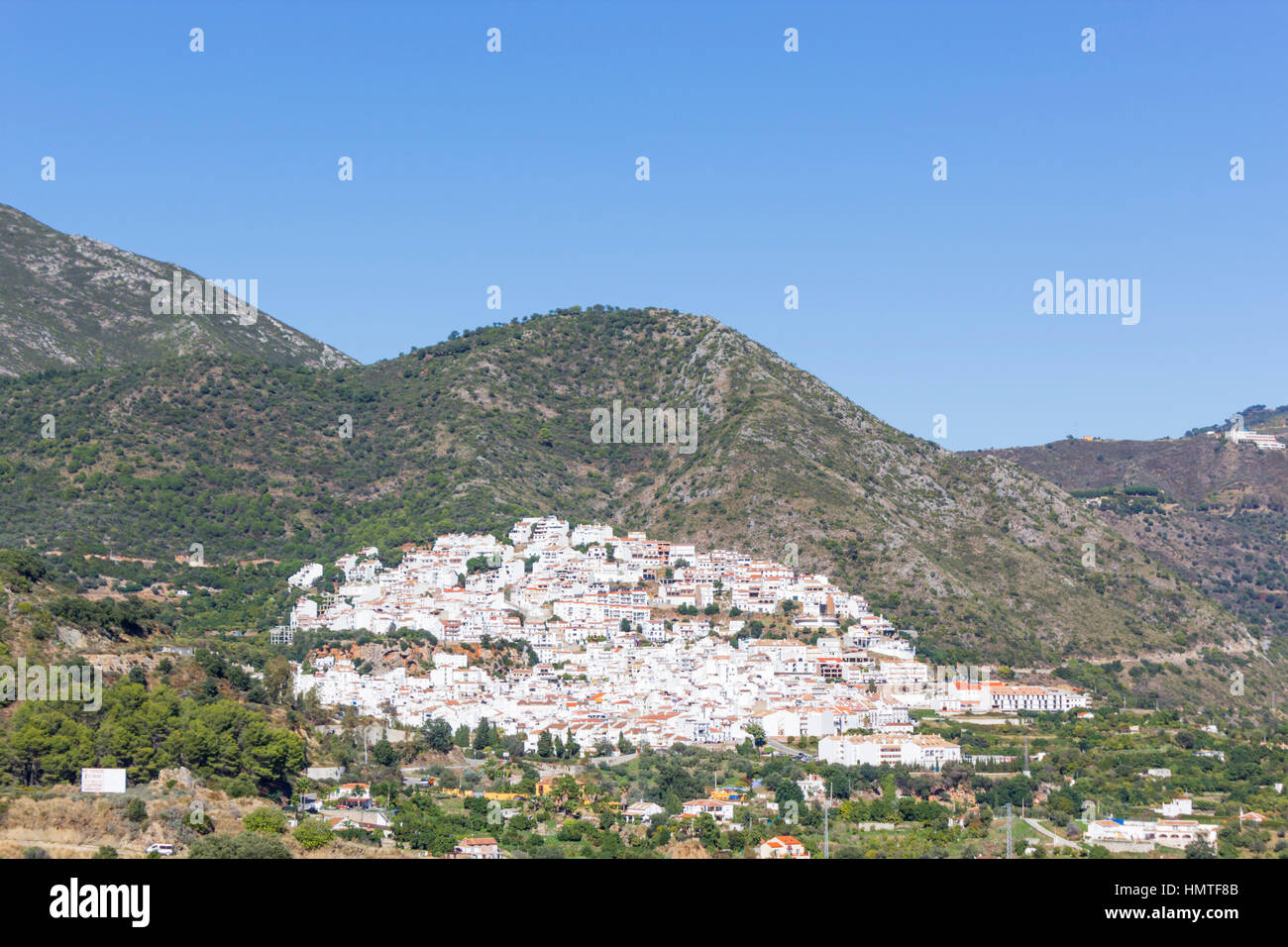 White Mountain Village de Gaucin, la province de Malaga, Andalousie, Espagne du sud. Banque D'Images