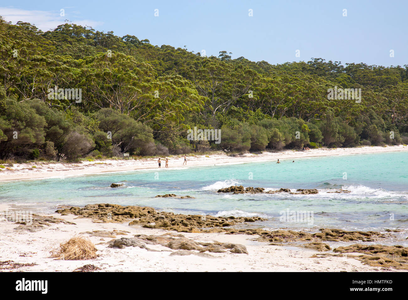 Scottish rocks et plage dans le parc national Booderee,Territoire de Jervis Bay, Australie Banque D'Images