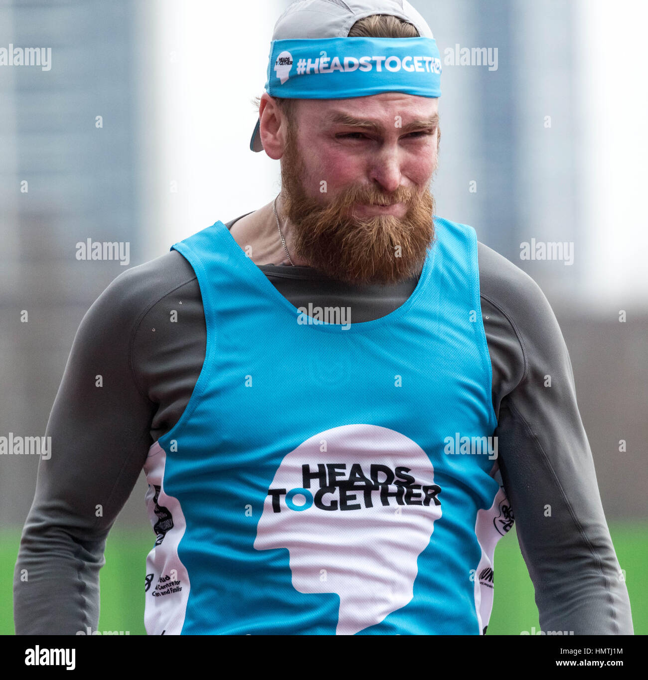 Londres, Royaume-Uni. 5 Février, 2017. Journée de formation au Queen Elizabeth Olympic Park à Stratford avec les coureurs participant à la Virgin Money 2017 Marathon de Londres pour l'ensemble, l'organisme de bienfaisance officielle de l'année. © Guy Josse/Alamy Live News Banque D'Images
