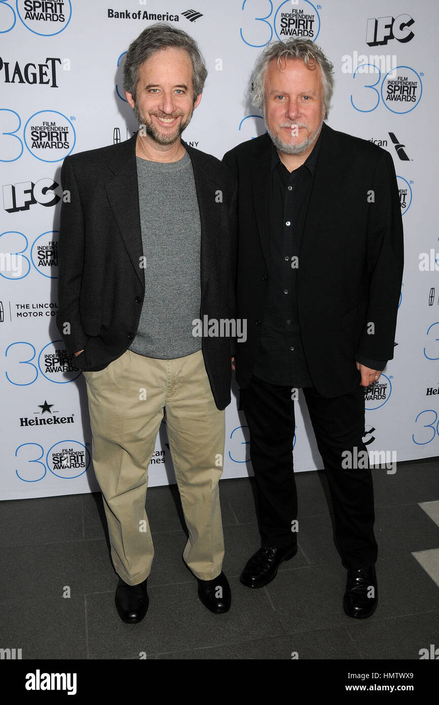 West Hollywood, CA, USA. 10 janvier, 2015. 10 janvier 2015 - West Hollywood, Californie - Scott Alexander, Larry Karaszewski. Film Independent Spirit Awards 2015 Brunch candidats tenue au BOA Steakhouse. Crédit photo : Byron Purvis/AdMedia Crédit : Byron Purvis/AdMedia/ZUMA/Alamy Fil Live News Banque D'Images