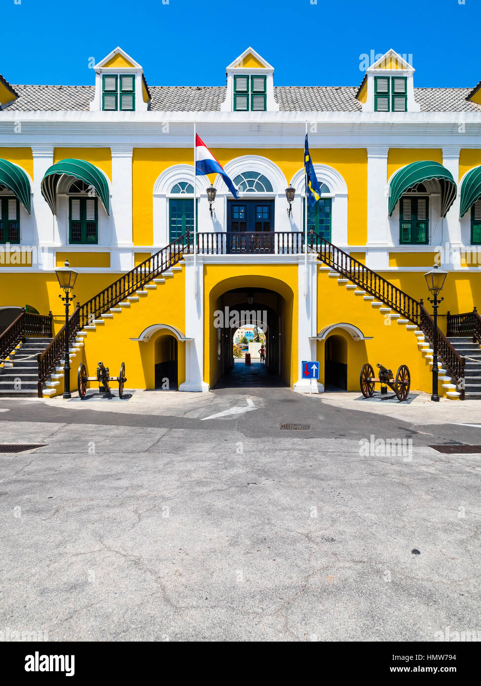 Fort Amsterdam, Willemstad, Curaçao, Petites Antilles Banque D'Images