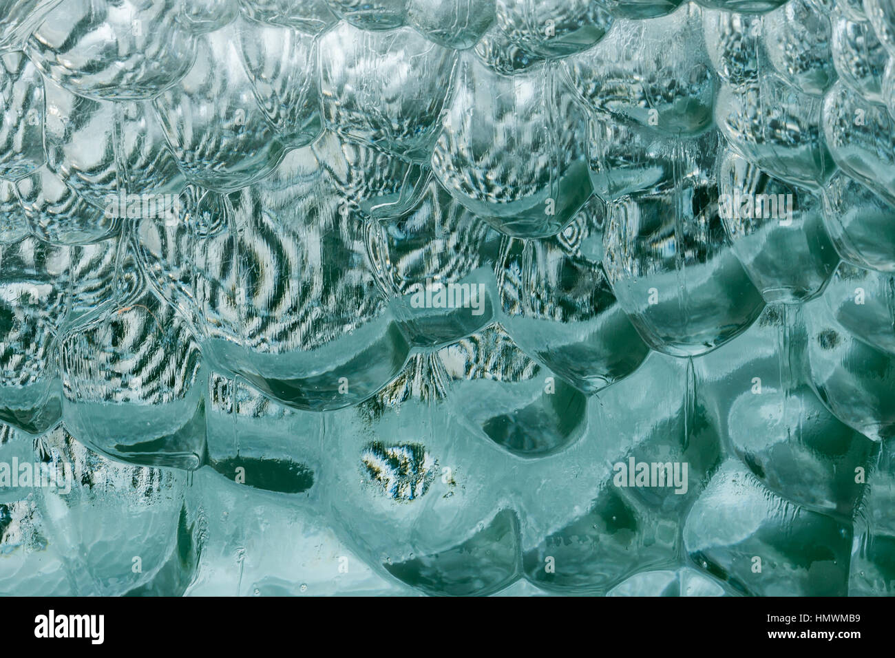 Vue Macro de glace flottant dans l'océan, près de l'Île Petermann, Péninsule Antarctique en janvier. Banque D'Images