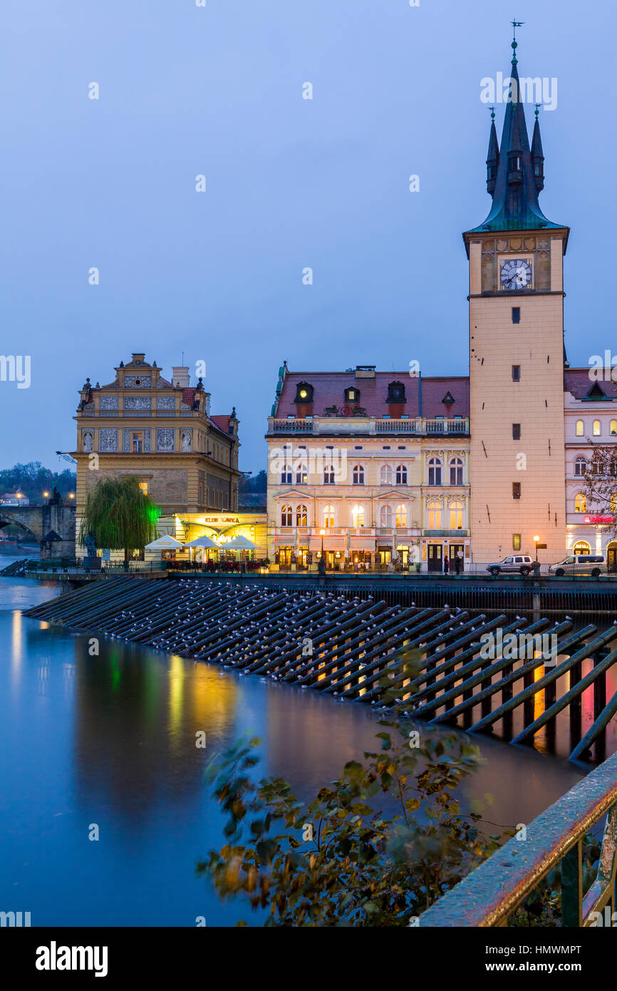 La ville de Prague, près du Pont Charles, de la capitale de la Tchéquie. Banque D'Images