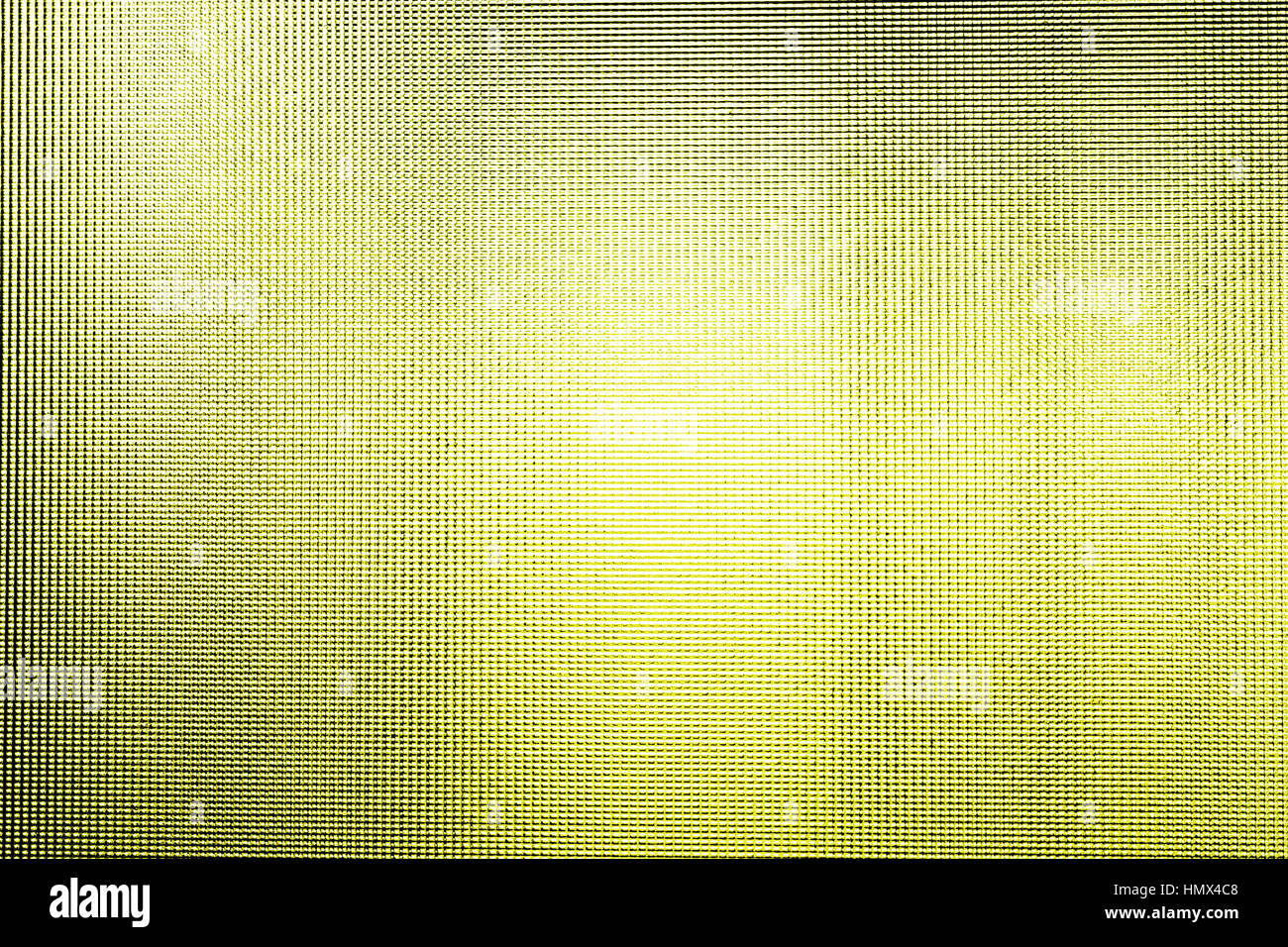 Verre transparent texturé en pointillé de couleur jaune Banque D'Images