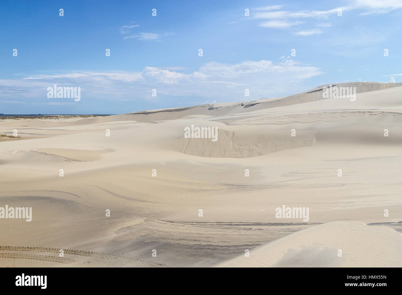 Dunes à Lagoa do Peixe Parc National dans Tavares - Rio Grande do Sul Banque D'Images