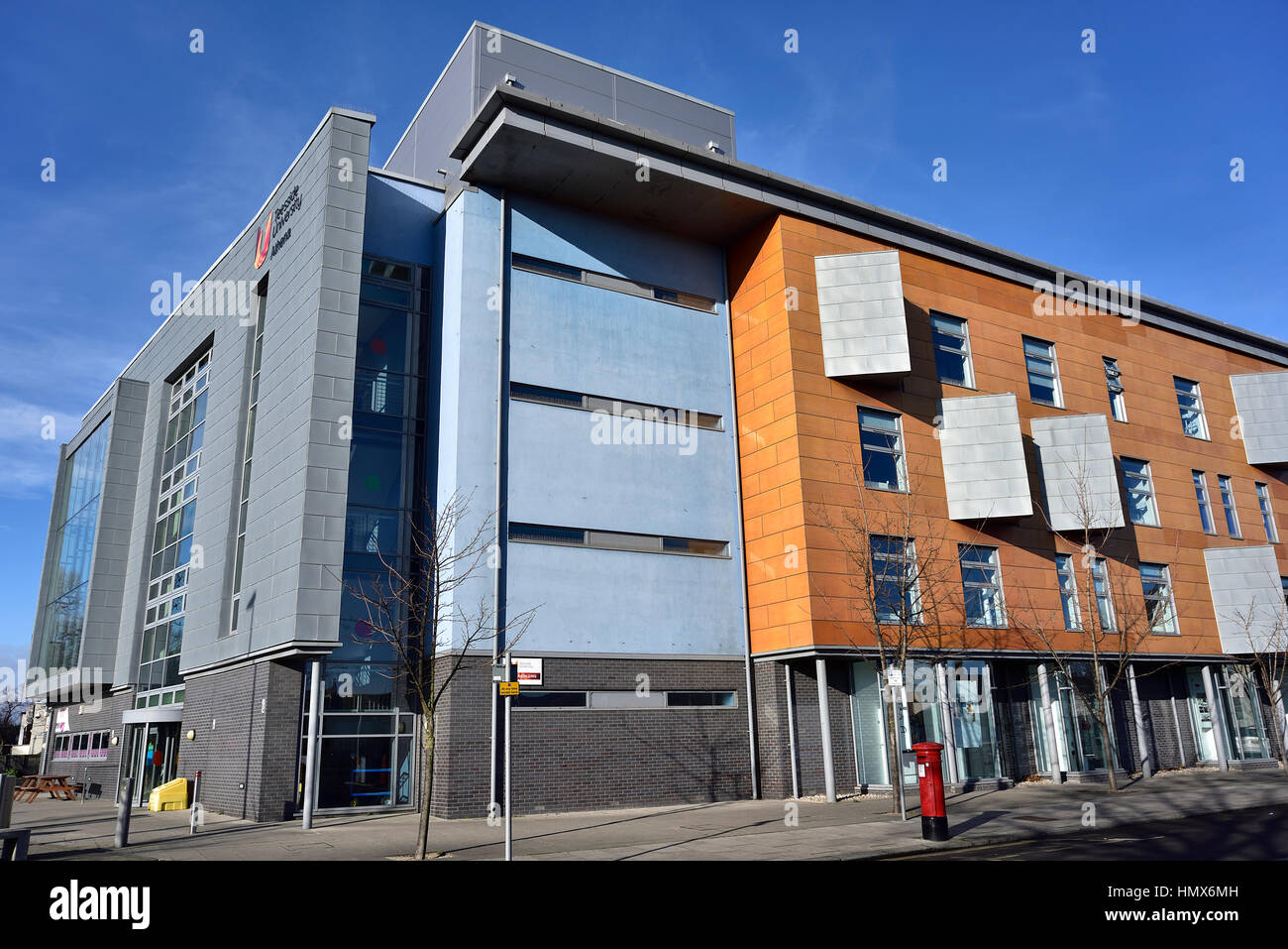 Bâtiment de l'Université de Teesside, Athena, Middlesbrough, conçu comme un centre de technologies créatives Banque D'Images