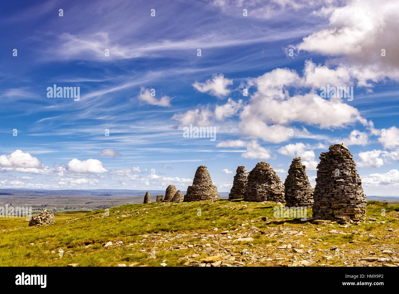 Neuf normes Rigg sur les Pennines dans Cumbria sur une belle journée ensoleillée Banque D'Images