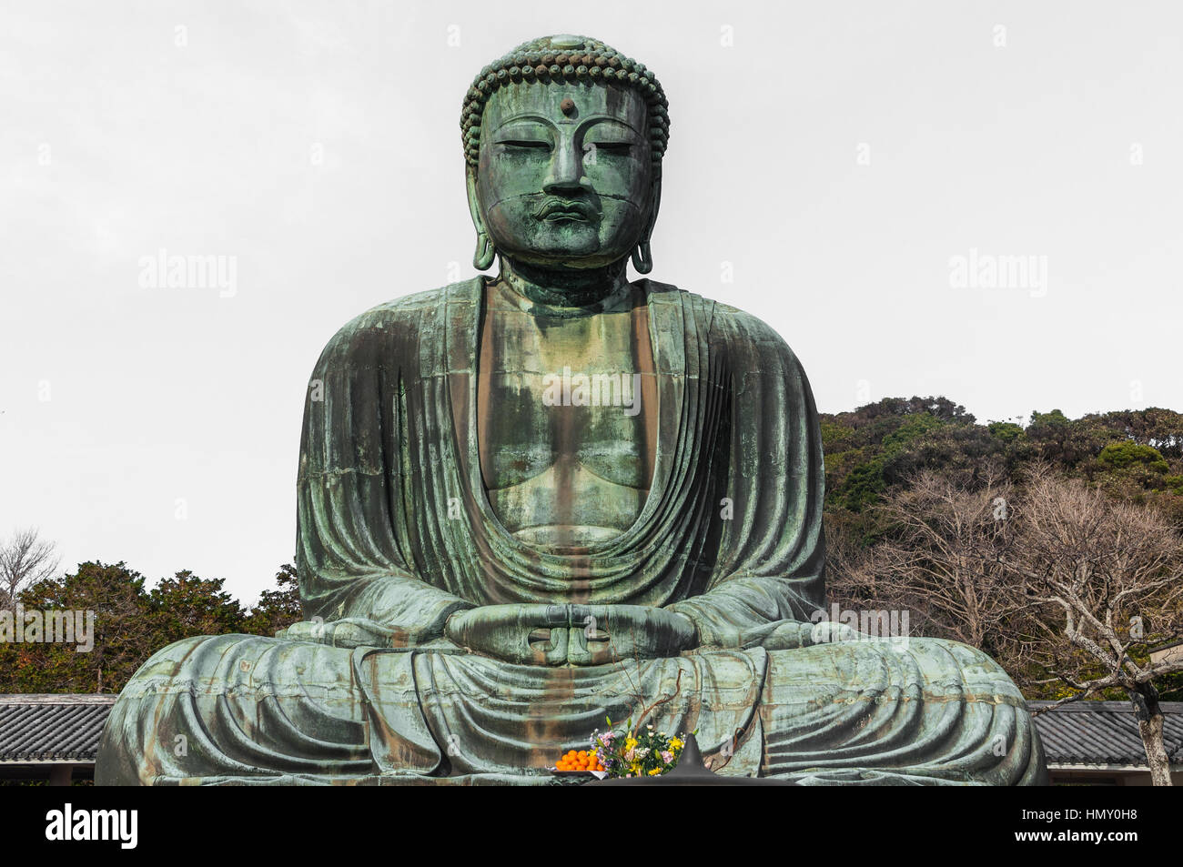 Kamakura, JAPON - 25 novembre 2012 : Le Grand Bouddha qui est le temple principal de Kotokuin Hase dans lequel est un lieu célèbre pour Kamakura. Une image heig Banque D'Images