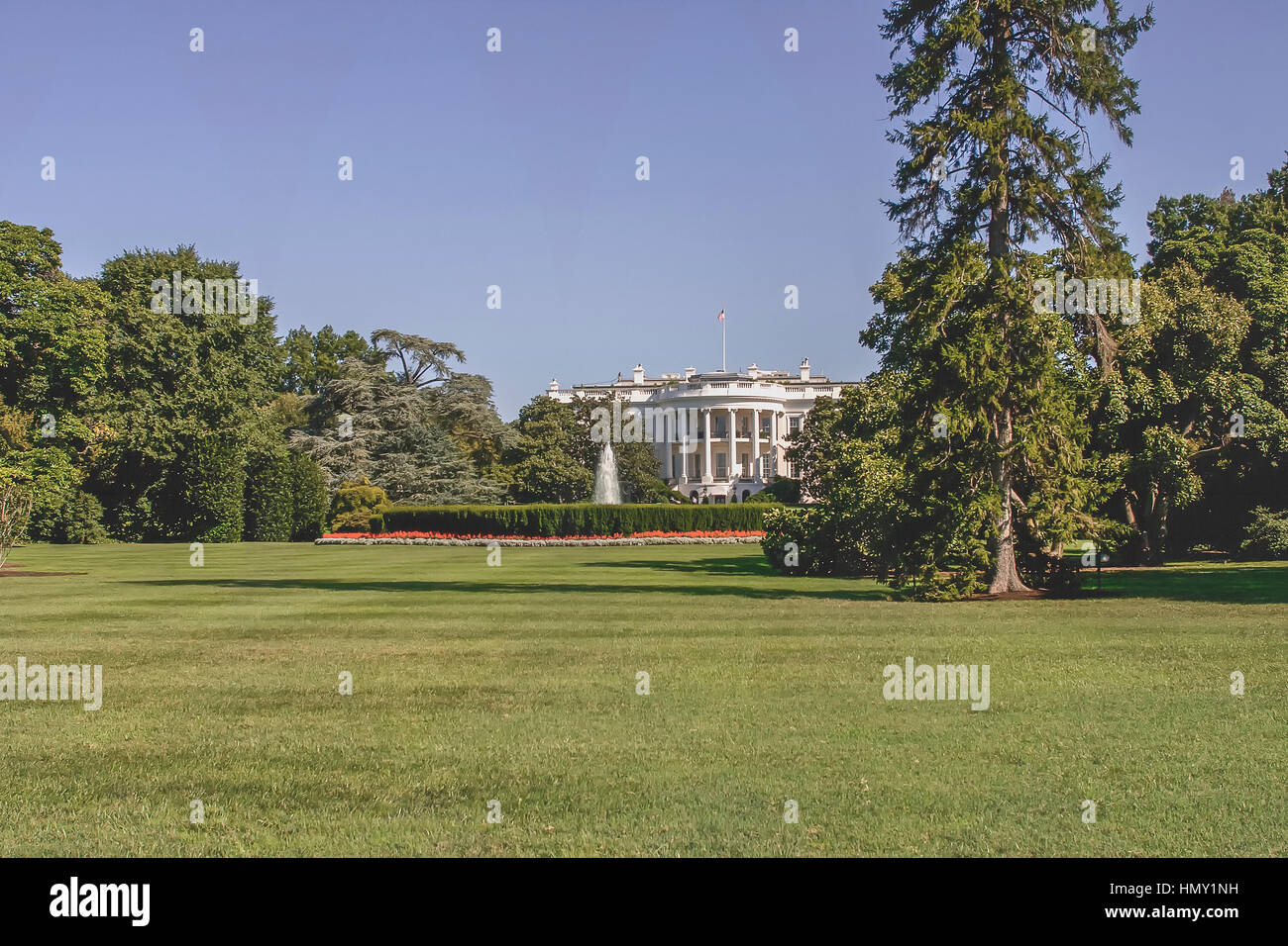 Maison Blanche. Résidence officielle et le principal lieu de travail du Président des États-Unis. Situé au 1600 Pennsylvania Avenue NW à Washington, D Banque D'Images