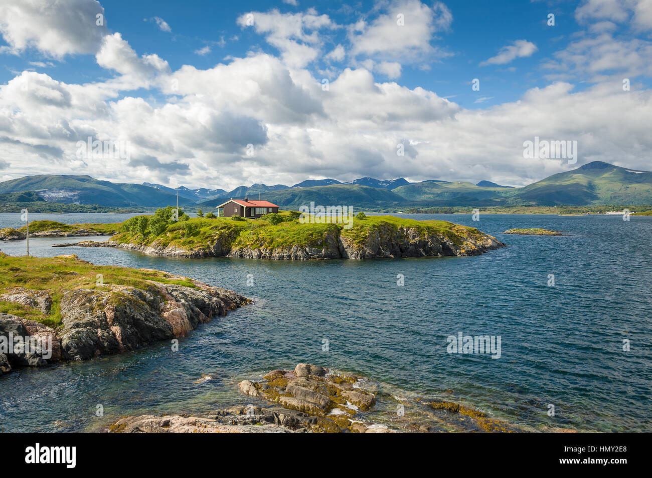 Paysages de la route de l'Atlantique, de la Norvège Banque D'Images