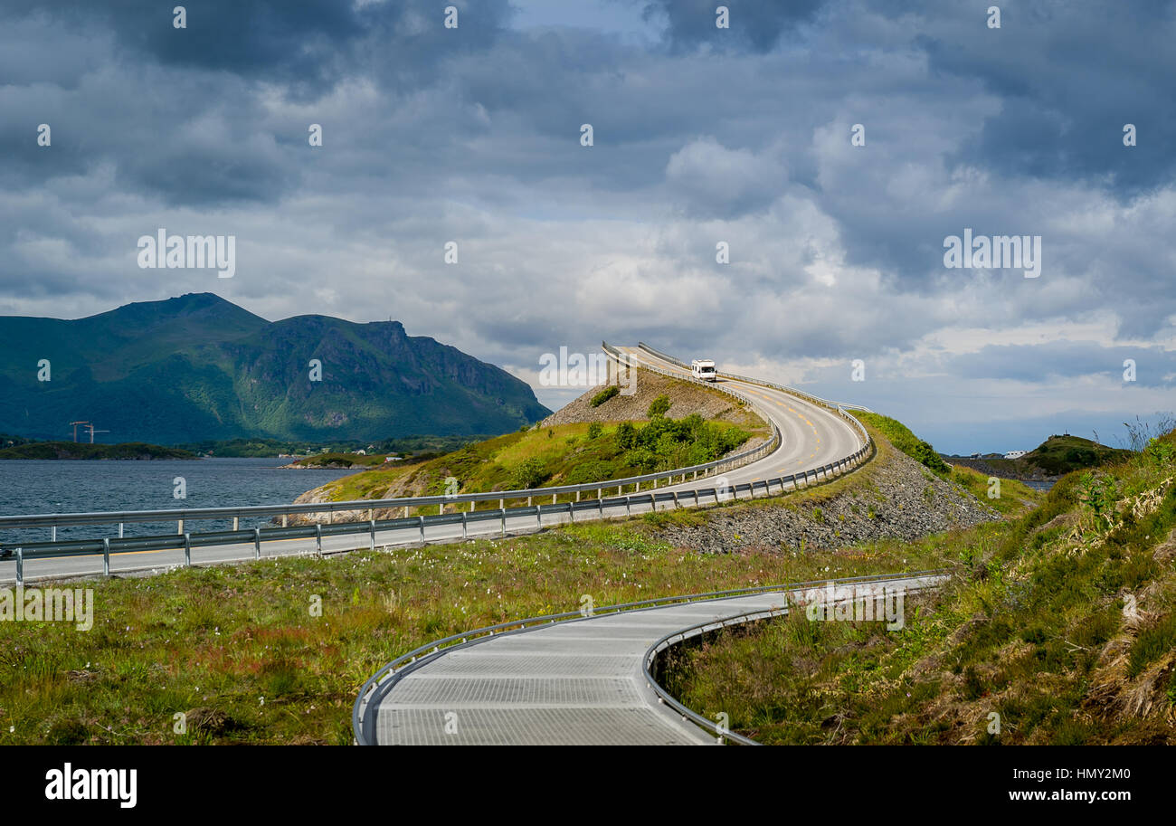 Vue de la route de l'Atlantique Banque D'Images