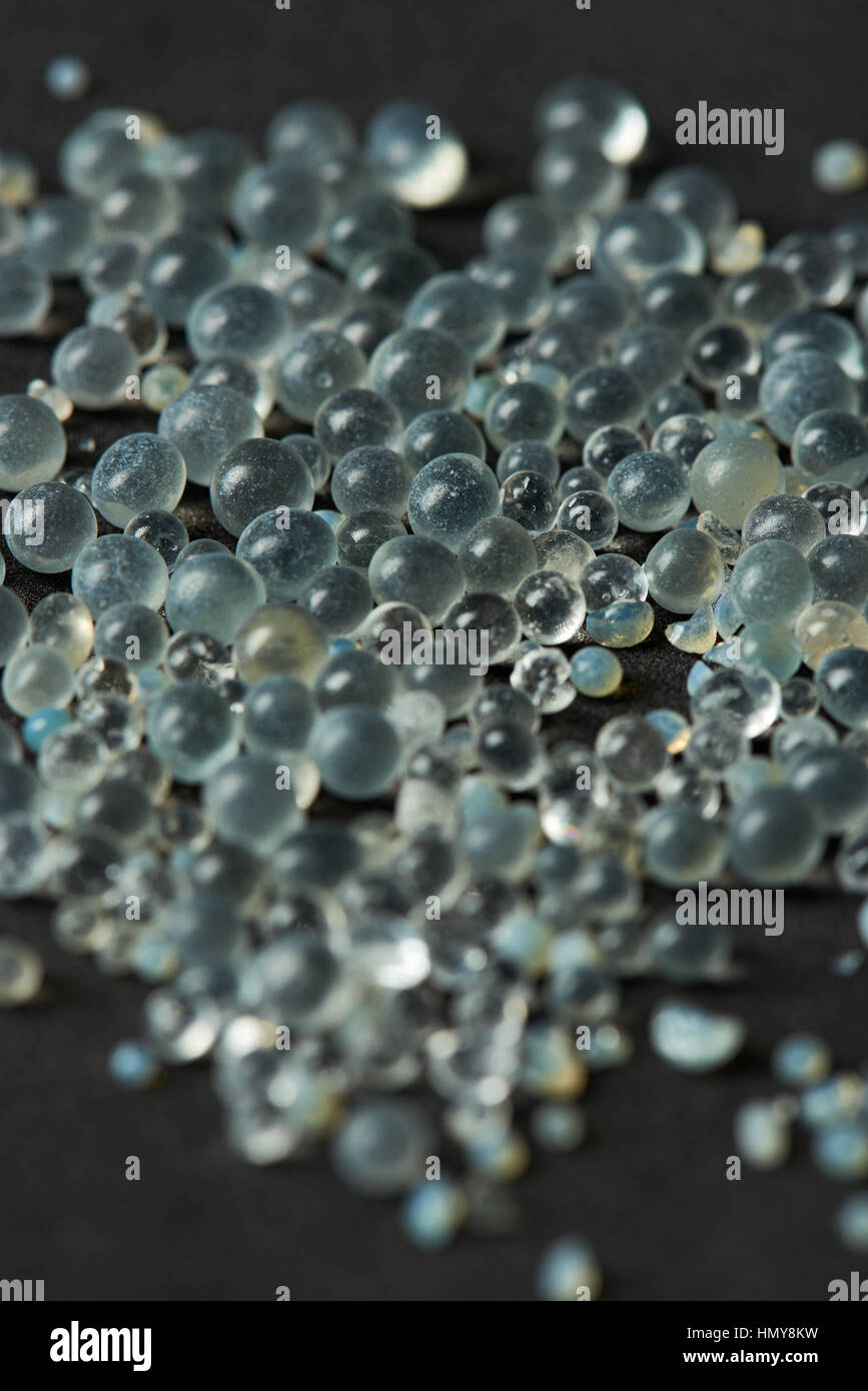 Close up de gel de silice boules transparentes Banque D'Images