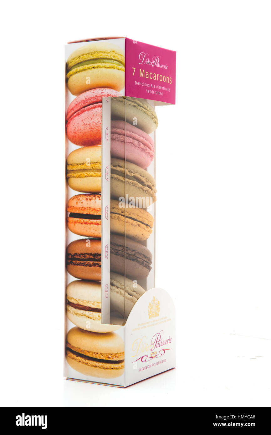 Fort de macarons Didier prises avec un fond blanc Banque D'Images