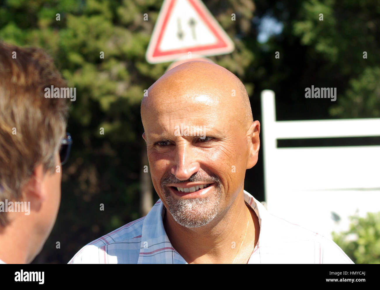 Vincenzo Onorato, propriétaire de bateau italien Mascalzone Latino à Maxi Yacht Cup Rolec à Porto Cervo Sardaigne Banque D'Images