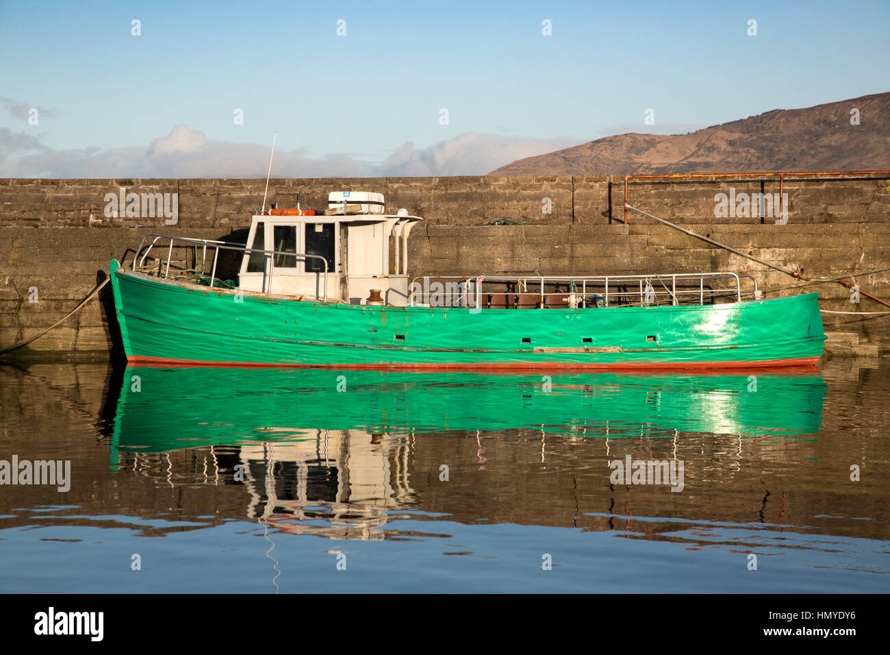 Pêche à la vantardise, Sewen, Valentia Island Harbour, comté de Kerry, Irlande Banque D'Images