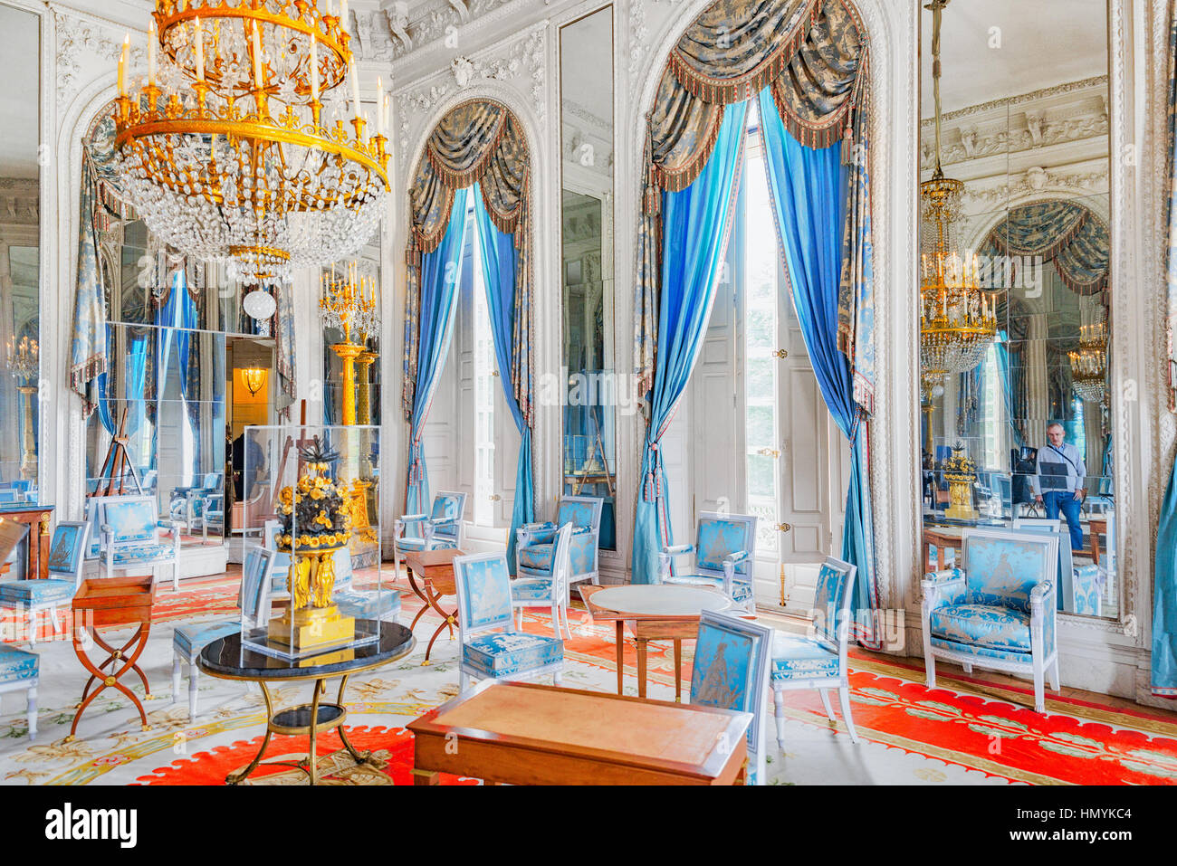 VERSAILLES, FRANCE - Juillet 02, 2016 : Appartements dans le Grand Trianon.Salon Ice Lounge (salon des glaces). Château de Versailles. La France. Banque D'Images