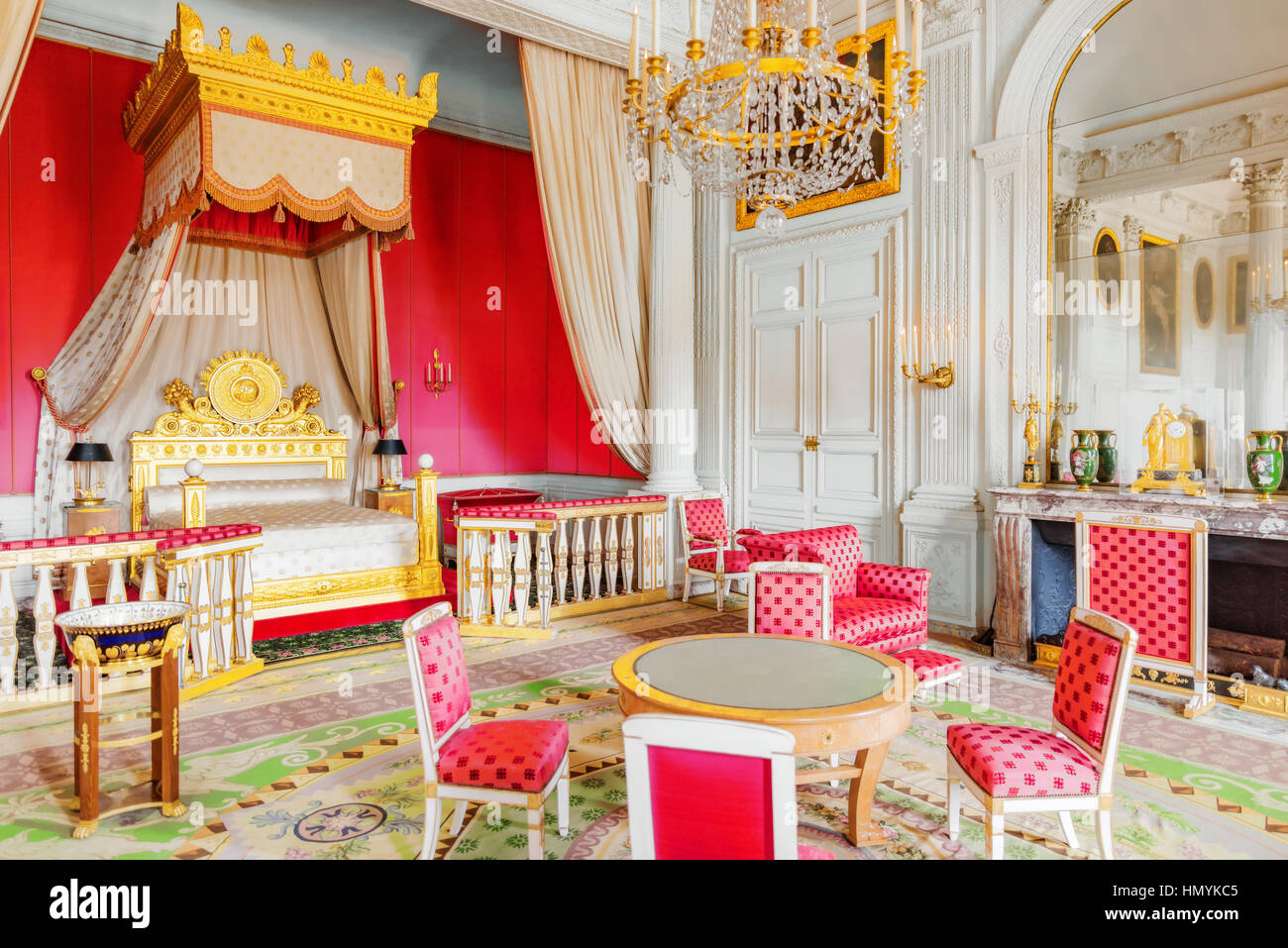 VERSAILLES, FRANCE - Juillet 02, 2016 : Chambery(Appartements) de l'Impératrice au Grand Trianon. Château de Versailles. La France. Banque D'Images