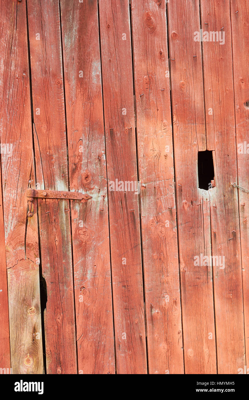 Vieille porte de grange, de la Suède, Scandinavie Banque D'Images