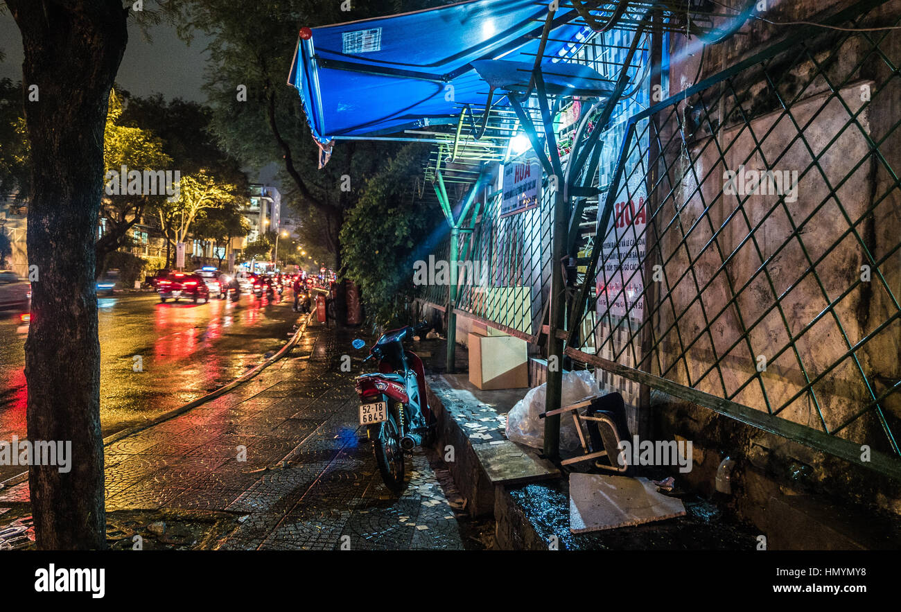 Des scènes de rue Ho Chi Minh City, Vietnam, Asie. Banque D'Images
