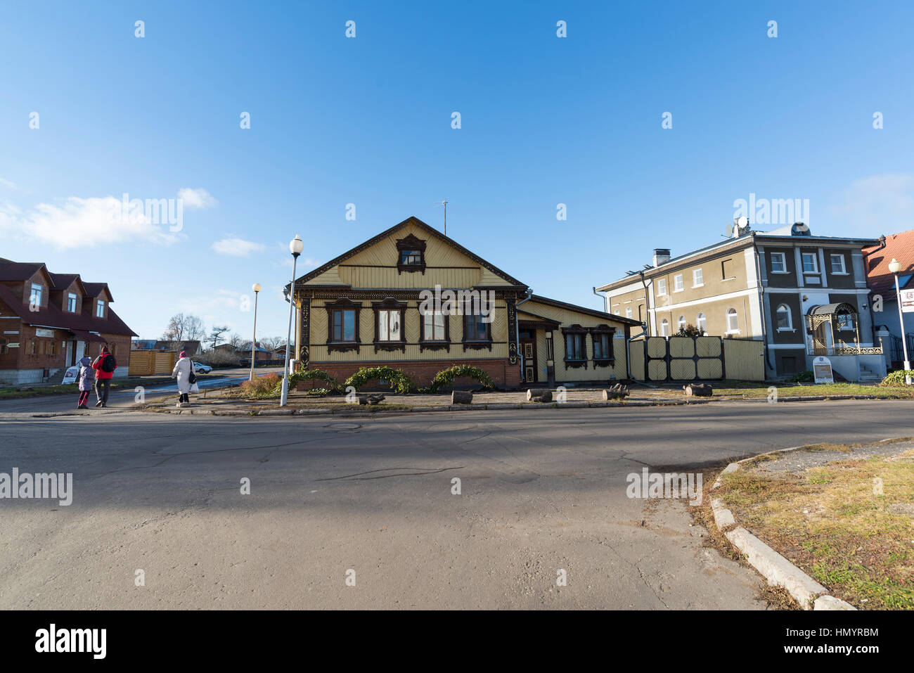 Suzdal, Russie -06.11.2015. Pokrovskaya Old street. Billet d'anneau d'or Banque D'Images