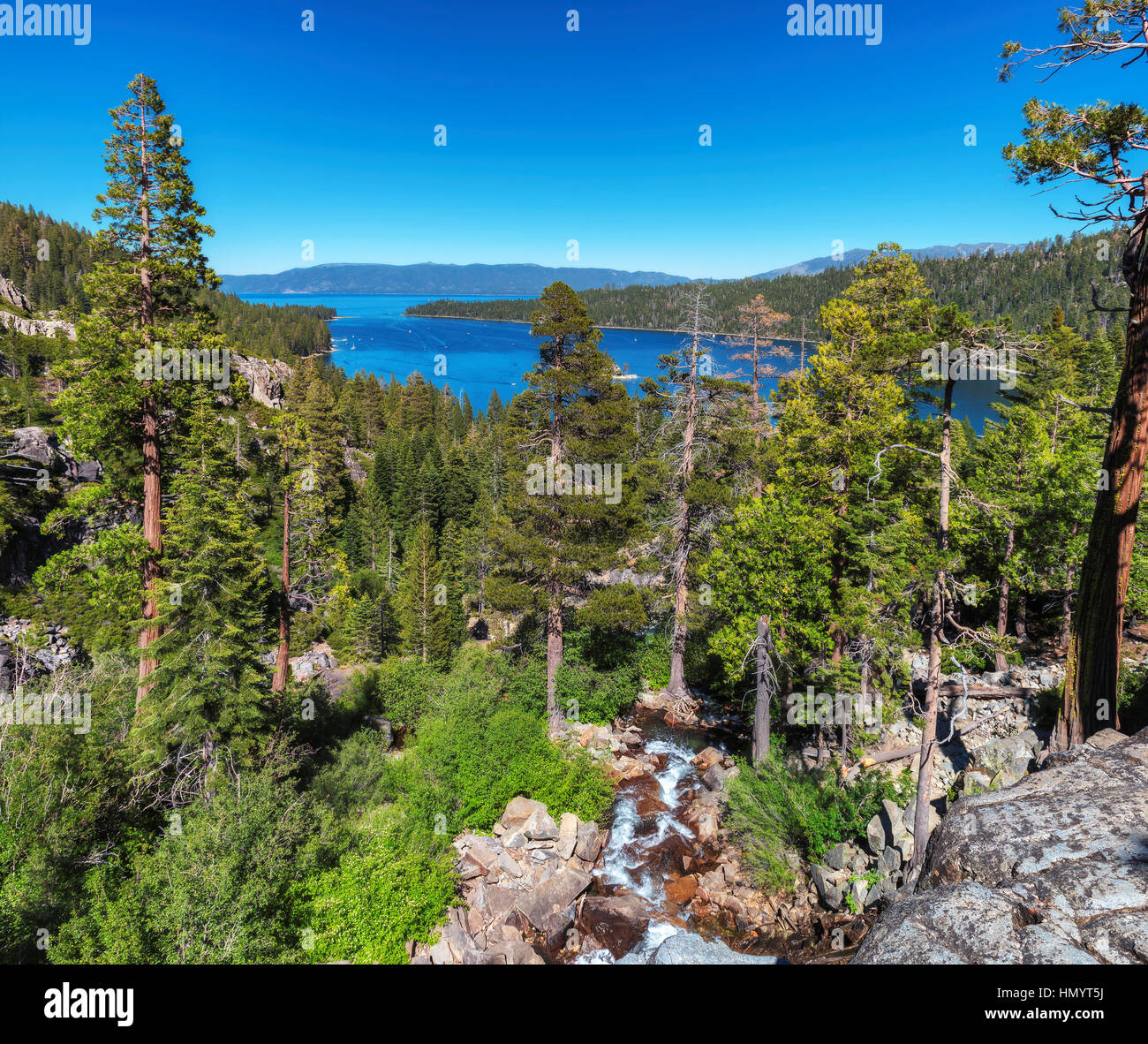 Lake Tahoe, Emerald Bay, en Californie. Banque D'Images