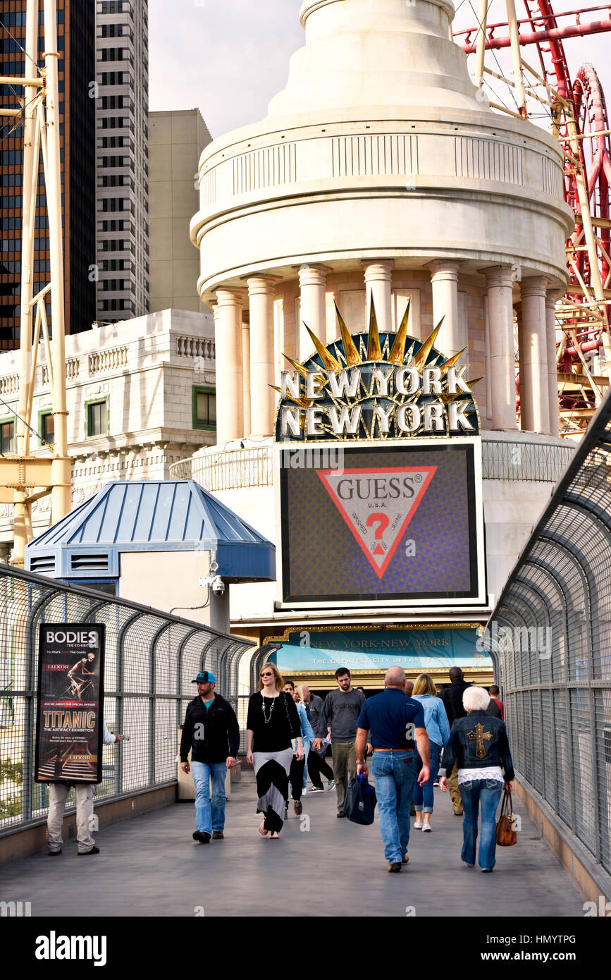 New York, New York sur le Strip de Las Vegas Banque D'Images