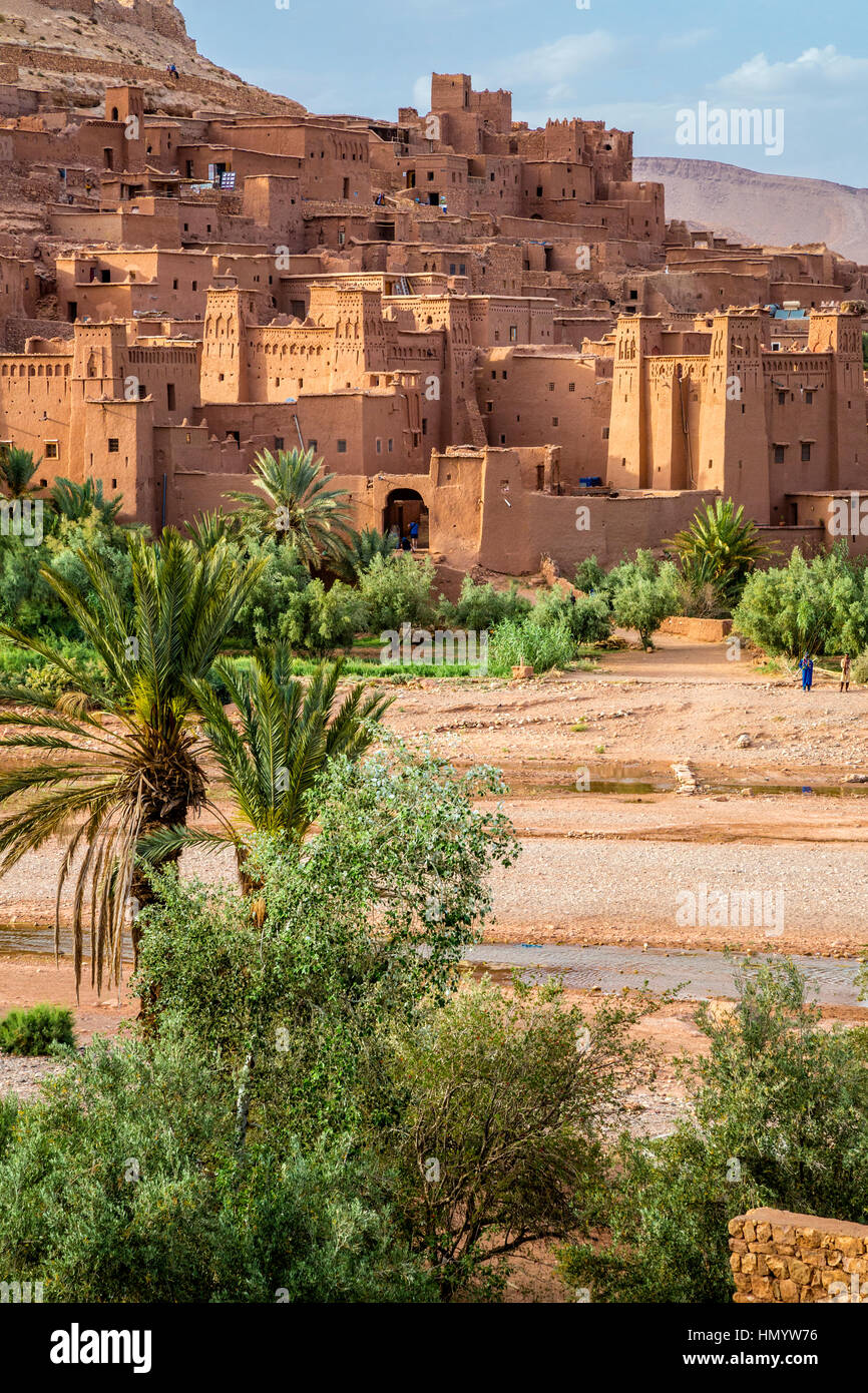 Le Maroc. Ksar Ait Benhaddou, un site du patrimoine mondial. Banque D'Images