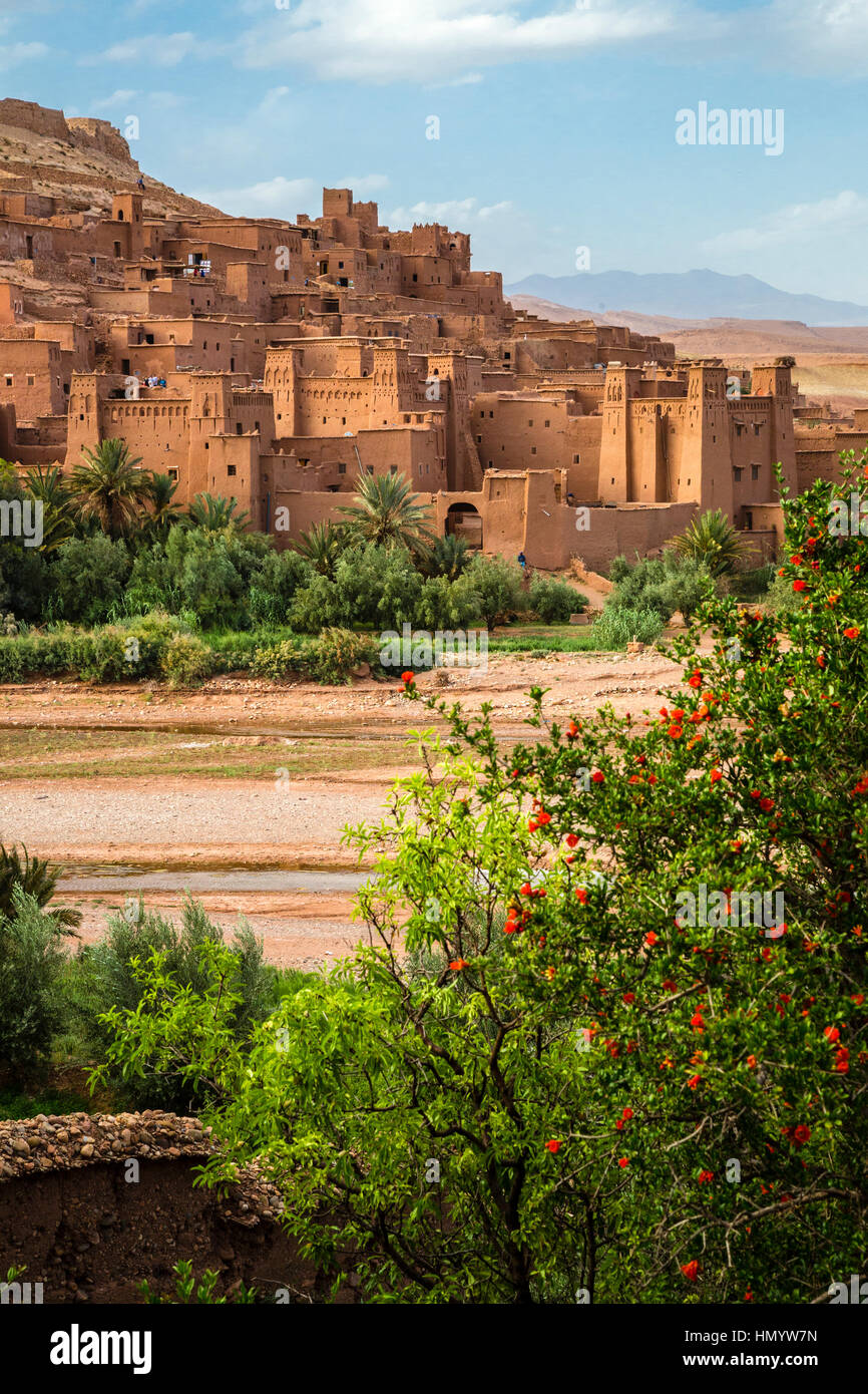 Le Maroc. Ksar Ait Benhaddou, un site du patrimoine mondial. Banque D'Images