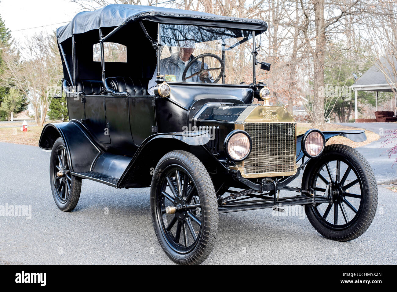 Vue des trois quarts avant du Ford 1915 modèle T en Caroline du Nord Banque D'Images