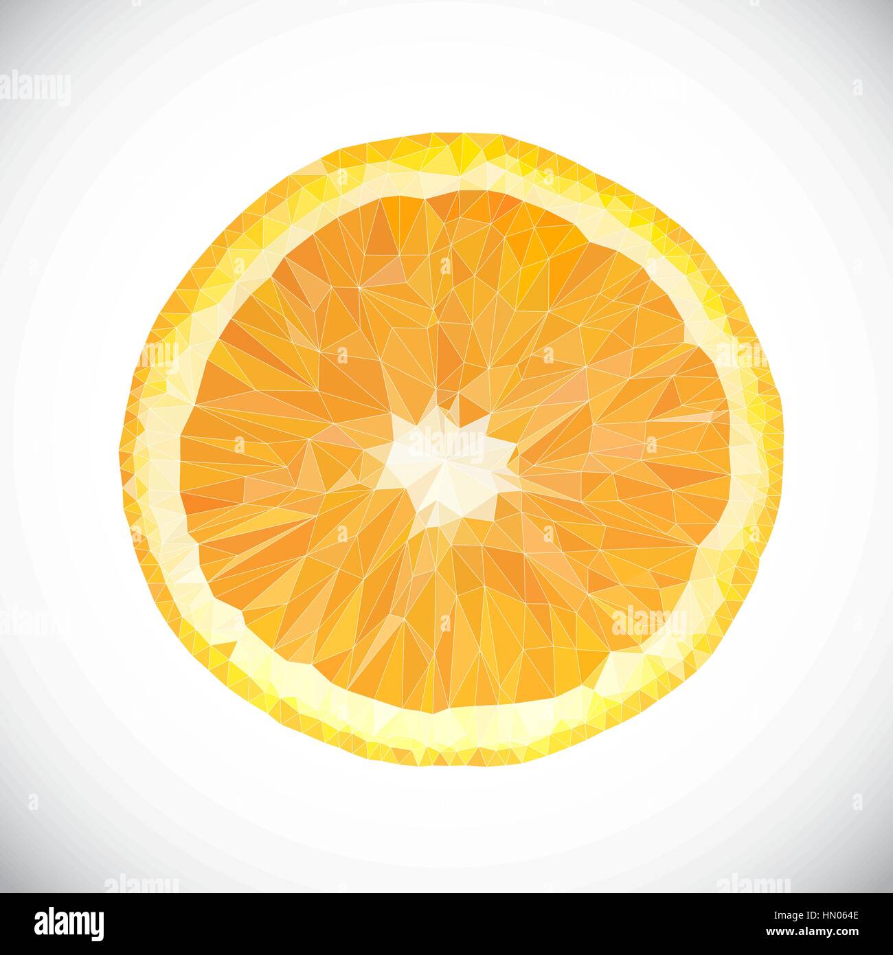 L'icône vecteur Fruit Orange polygonale Illustration de Vecteur