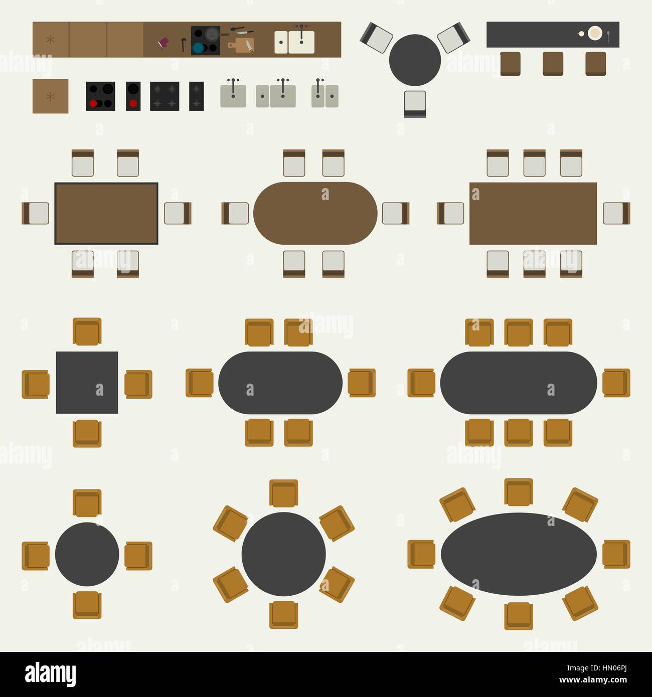 Ensemble de meubles Illustration de Vecteur