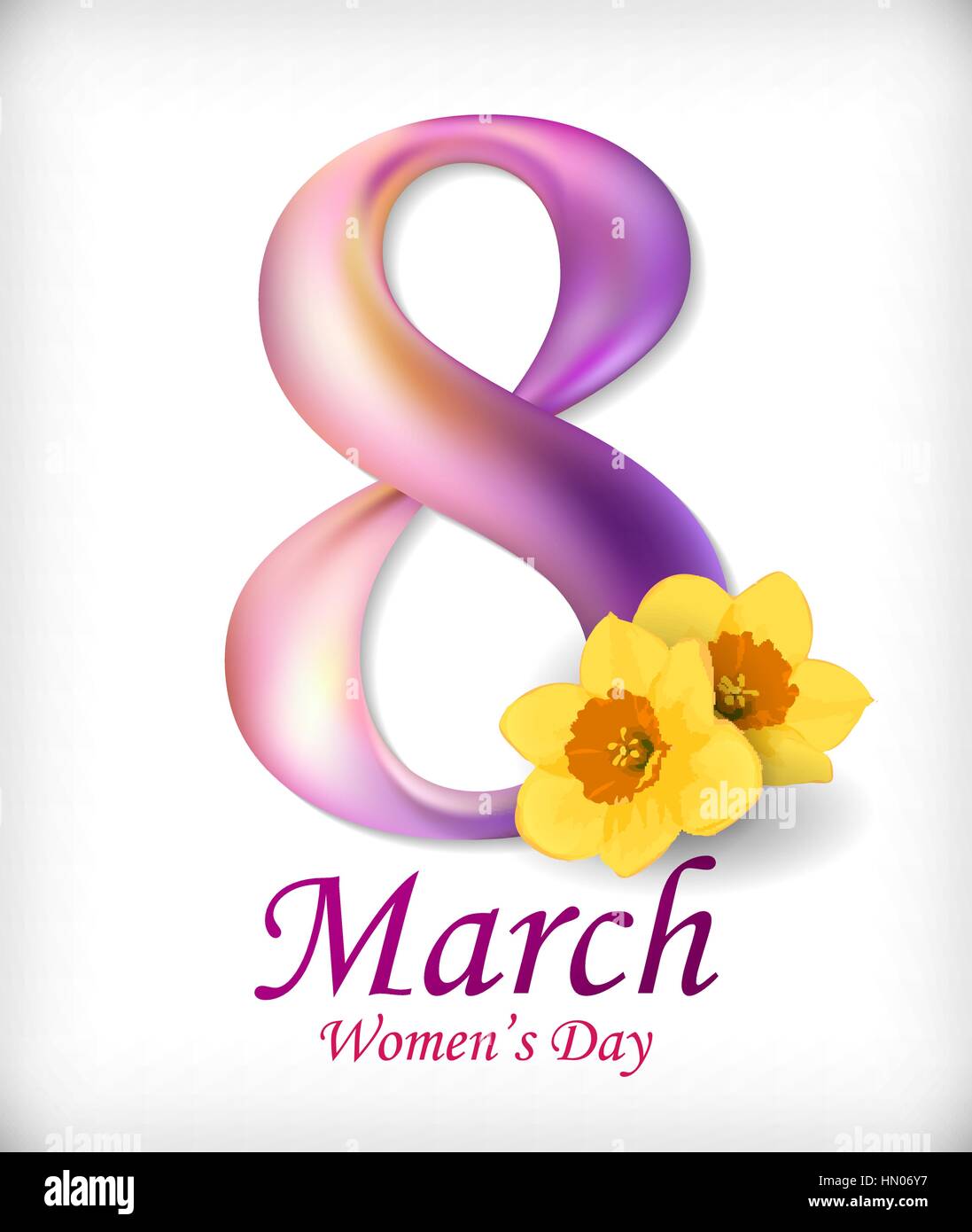 8 mars Journée internationale des femmes. Carte de souhaits Illustration de Vecteur