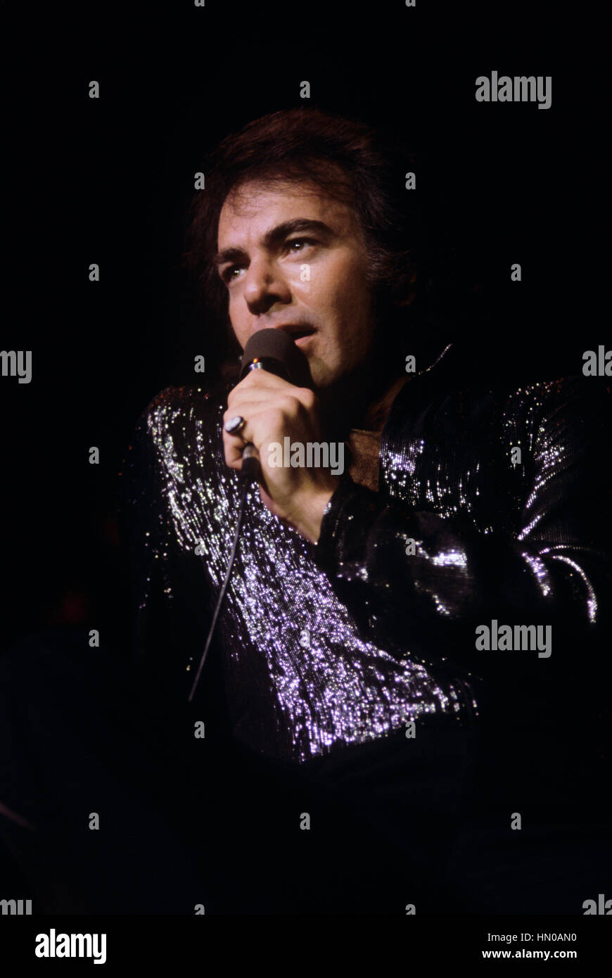 Neil Diamond photographié vers 1970. Banque D'Images