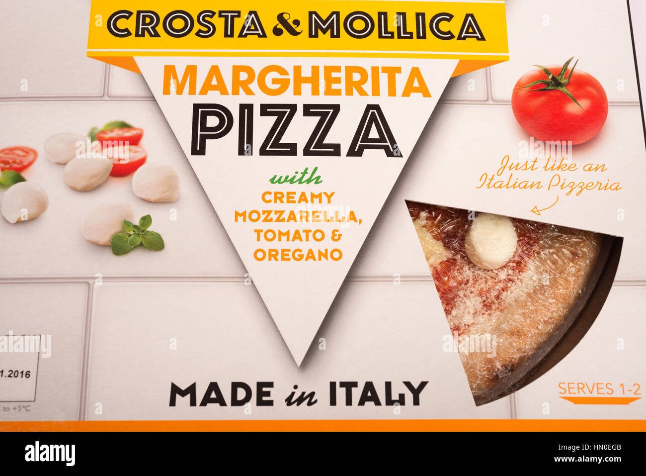 Crosta & Mollica Margherita pizza Banque D'Images