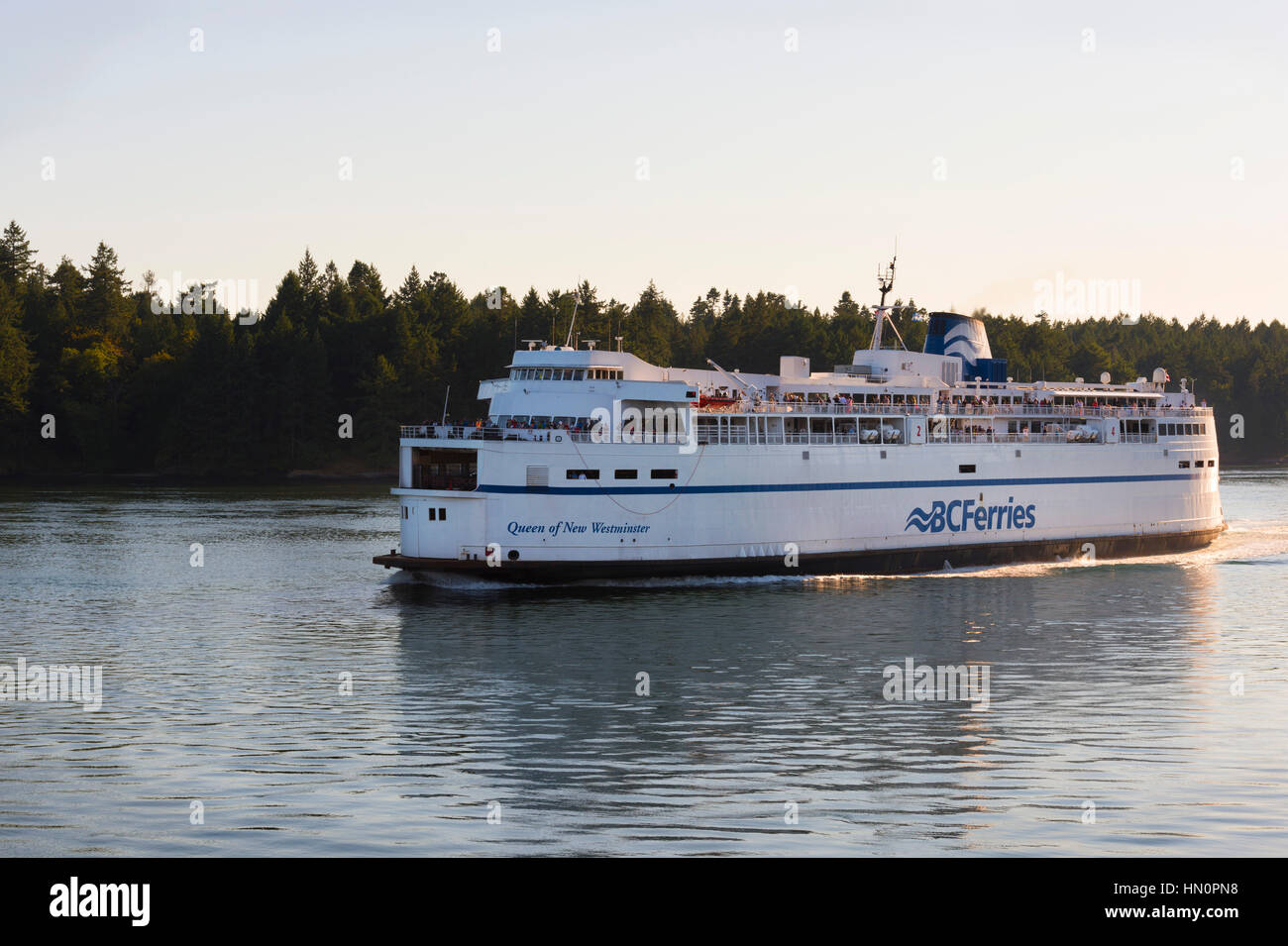BC Ferry juste à côté de l'île de Vancouver Banque D'Images