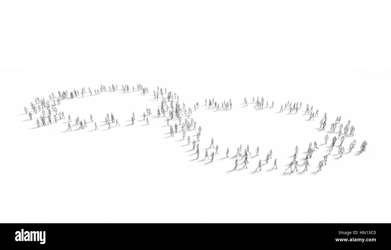 La marche perpétuelle concept vie image de rendu 3D Banque D'Images