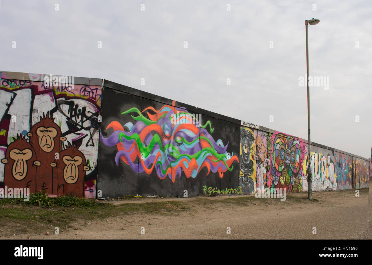 Brighton Street Art - Nouvelle piscine terrain vague Banque D'Images