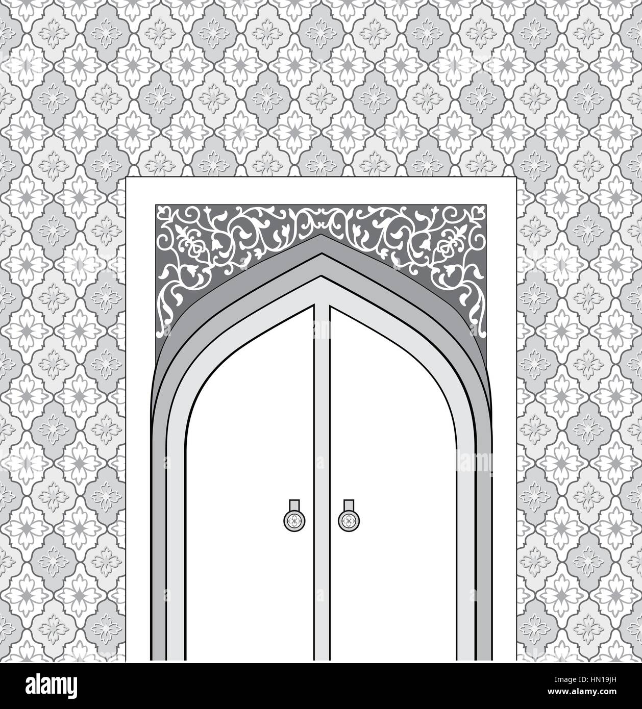 Porte arabe Banque d'images vectorielles - Alamy