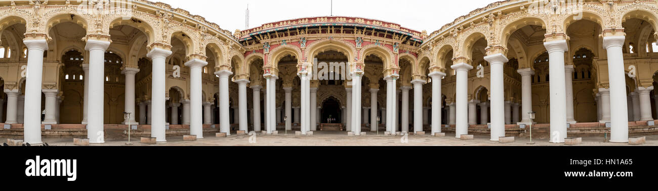 Palais Thirumalai Nayakkar Mahal, Madurai Banque D'Images
