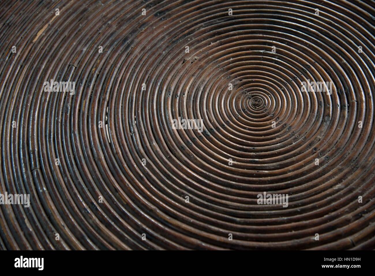 Vue abstraite du plateau circulaire en spirale à Kampot, Cambodge Banque D'Images