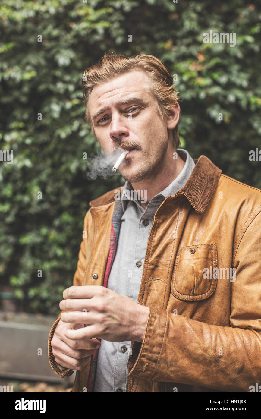 L'acteur américain Boyd Holbrook dépeints en Colombie au cours de la production de la populaire série Narkos de Netflix. Boyd Holbrook joue le rôle de DEA Banque D'Images