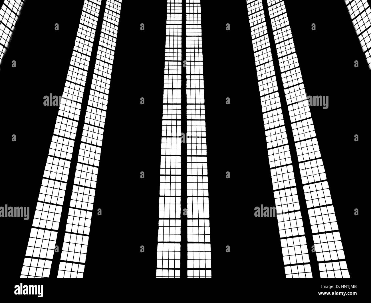 Longue ligne droite de windows une ruine d'un ancien couvent Banque D'Images