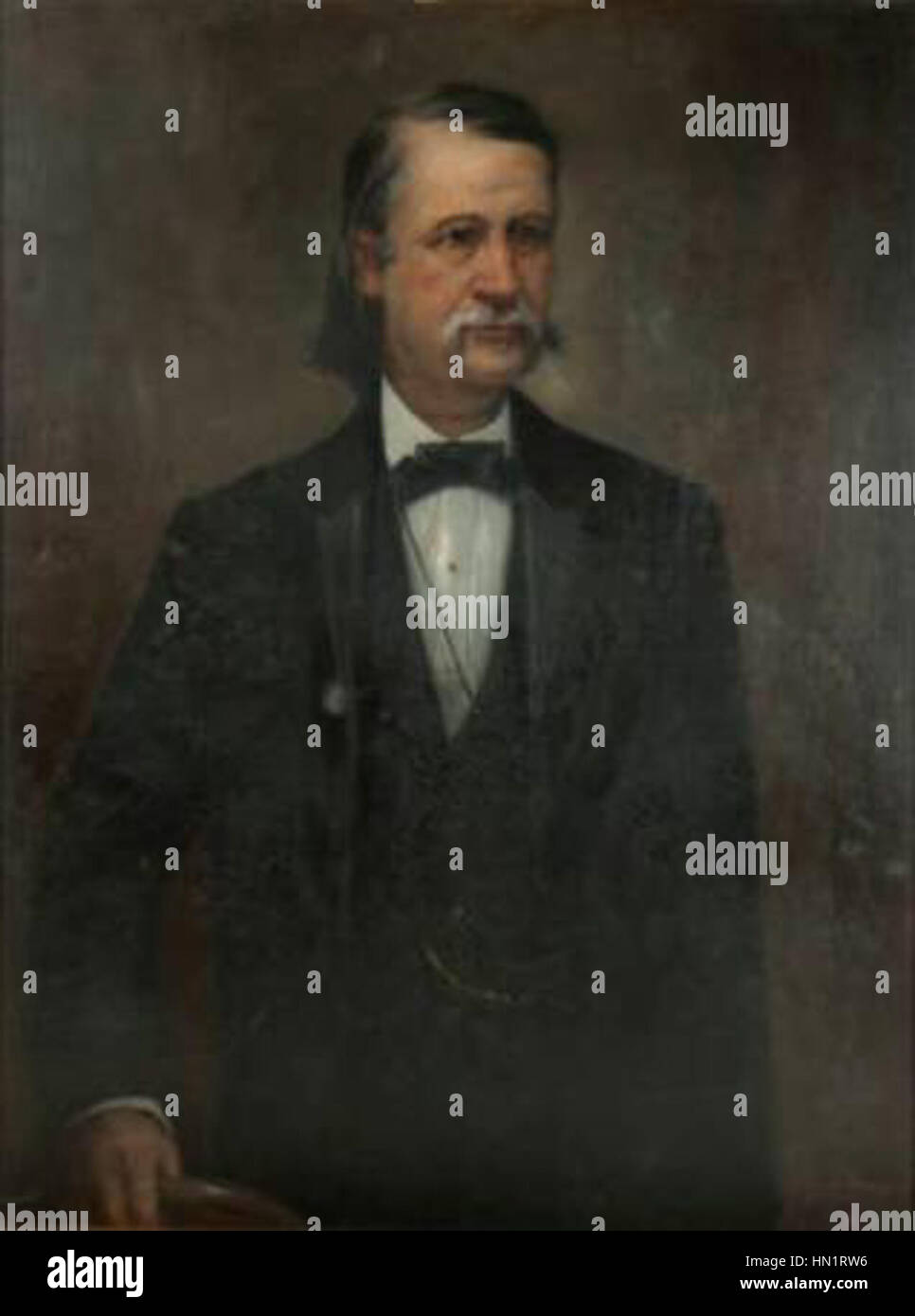 Ce portrait de Branson capture Horace Maynard, un homme politique américain, au XIXe siècle. La peinture met en valeur sa pose digne et reflète son statut de figure publique dans l'histoire des États-Unis. Banque D'Images